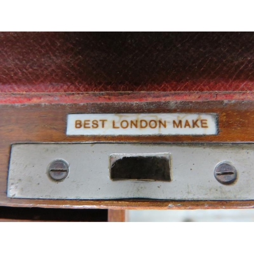 748 - A fine quality 19th century mahogany campaign desk, the fitted interior with folding letter rack, le... 