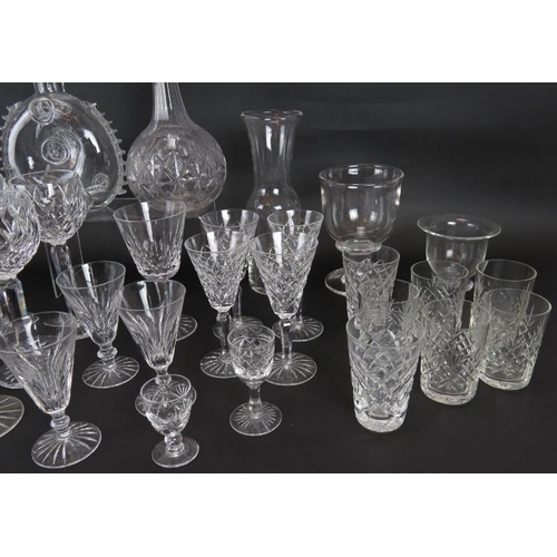 141 - A large suite of mainly Waterford Lismore drinking glasses, a Baccarat decanter and various others. ... 