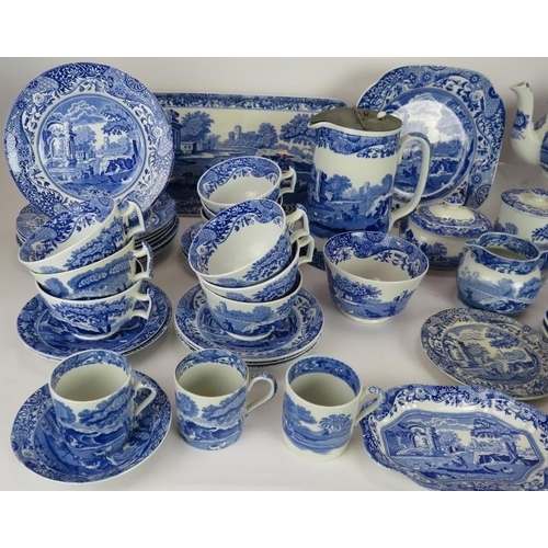 145 - 69 pieces of Spode Italian tea ware including tea pot, jugs, plates, cups and saucers, jam pot, suga... 