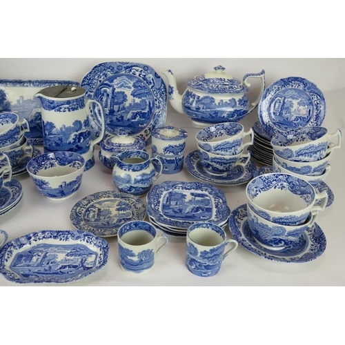 145 - 69 pieces of Spode Italian tea ware including tea pot, jugs, plates, cups and saucers, jam pot, suga... 