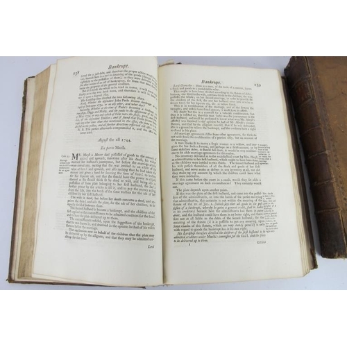 185 - Atkyns's Reports, Volumes 1&2, published by Woodfall and Strahan 1765, leather bound, 32cm x 21.5cm.... 