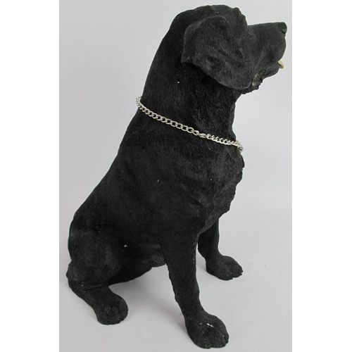 199 - A Border Fine Arts fireside dogs series black Labrador figure, Height: 39cm. Boxed.
Condition report... 