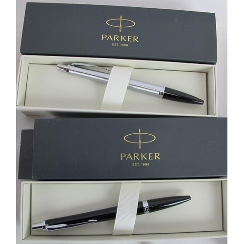 202 - A Parker Urban fountain pen, three Parker ball point pens. a Nina Ricci fountain pen, Nina Ricci bal... 