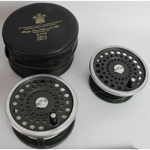 20A - A Hardy Bros Marquis Salmon No 3 fishing reel, three additional spools and a Sage 16 foot graphite s... 