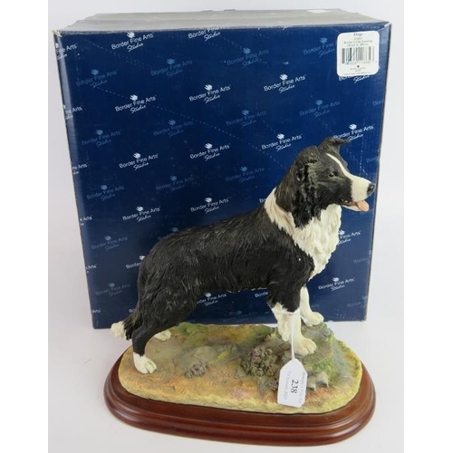 238 - A Border Fine Arts figure 'Border Collie Standing' by Margaret Turner 2002. Height 25cm. Length 25cm... 