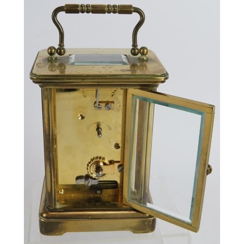 246 - A Matthew Norman brass cased 8 day carriage clock. Overall height:14cm.
Condition report: untested.