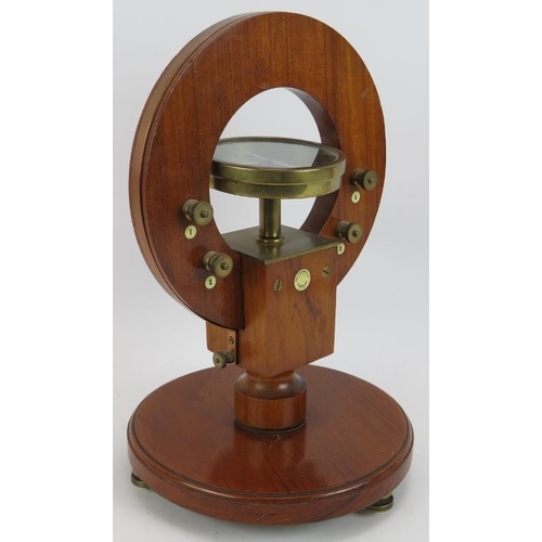 259 - A vintage Galvanometer in brass fitted mahogany case by Philip Harris & Co, c1930s. Height 36cm.
Con... 