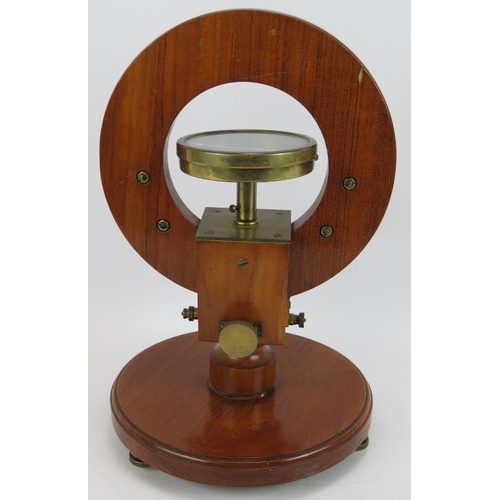 259 - A vintage Galvanometer in brass fitted mahogany case by Philip Harris & Co, c1930s. Height 36cm.
Con... 