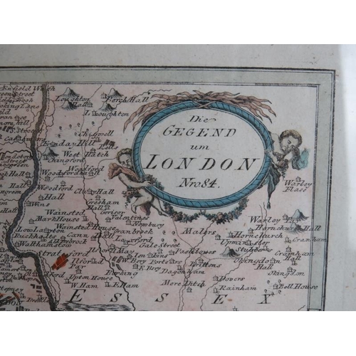 40 - An early French map of the British Isles by E A Philippe De Pretot, C1770. Hand Coloured, Framed and... 