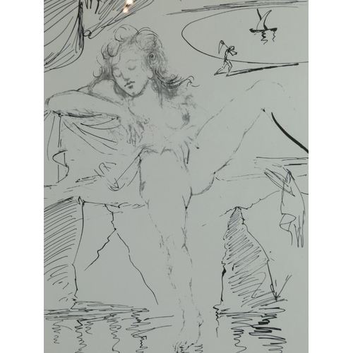 511 - Salvador Dali (Spanish, 1904-1989) - limited edition theatrical print, 312/1000, 40cm x 30cm, framed... 