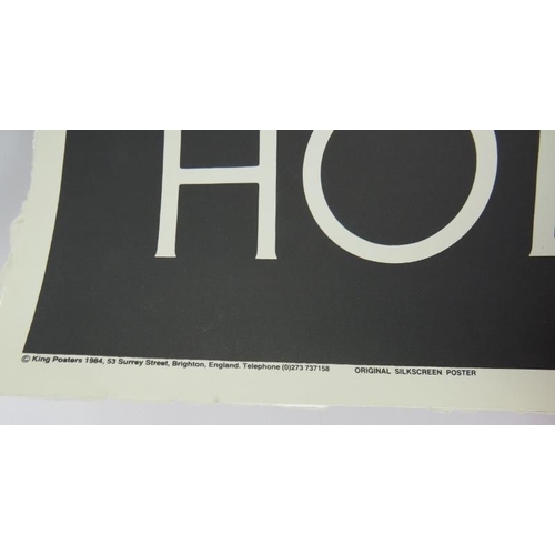 520 - HOLLYWOOD - a 1984 'King Posters' Silkscreen poster, 88cm x 62cm, unframed.
Condition report: No iss... 