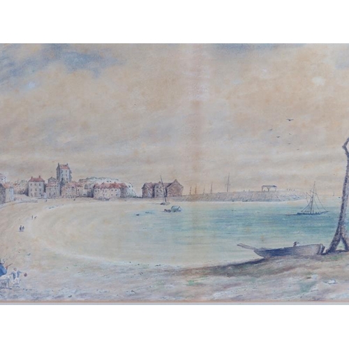 536 - Circle of Peter De Wint (British, 1784-1849) - 'Broadstairs', watercolour, bears a signature & date,... 