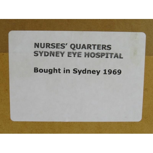 538 - Jean Johnson (1969) - 'Nurses quarters, Sydney Eye Hospital', watercolour, signed, dated, inscribed,... 