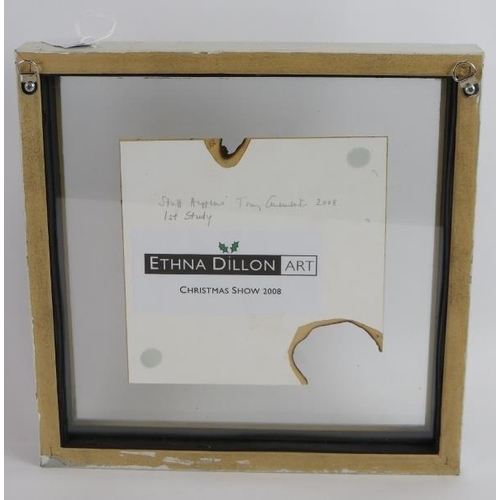 551 - Tony Clement (2008) - 'Still Happiness 1st Study', mixed media, inscribed verso on Ethna Dillon Art ... 