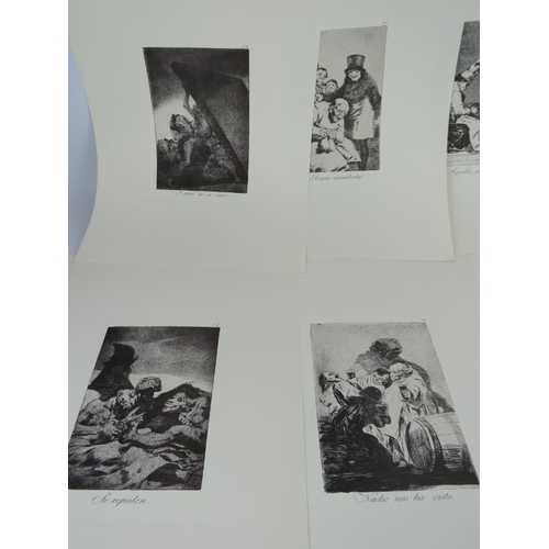 565 - After Francisco Jose de Goya Y Lucientes (Spanish, 1746-1828) - set of 10 sepia etchings on paper, e... 