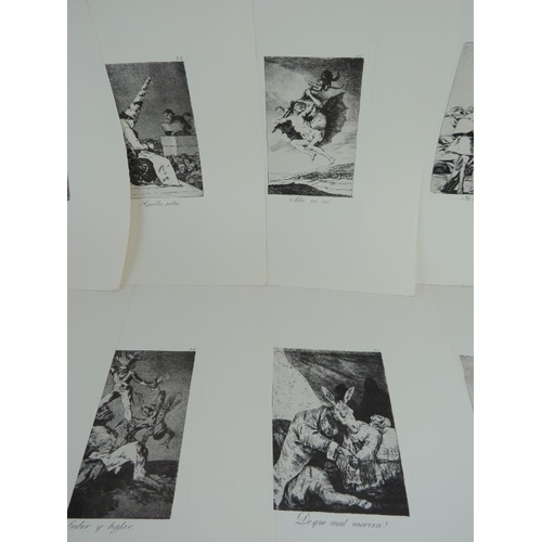 565 - After Francisco Jose de Goya Y Lucientes (Spanish, 1746-1828) - set of 10 sepia etchings on paper, e... 