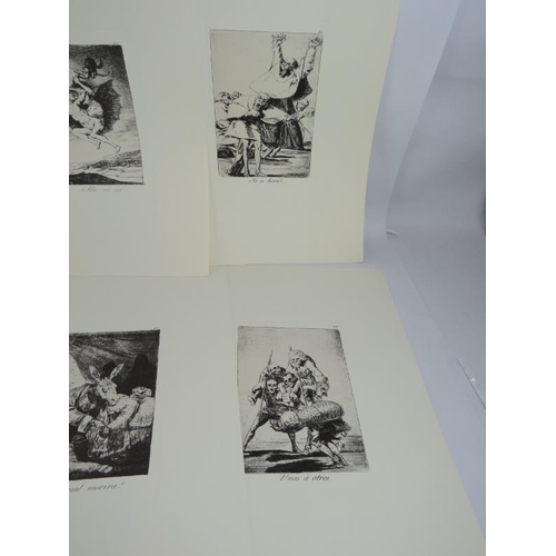 565 - After Francisco Jose de Goya Y Lucientes (Spanish, 1746-1828) - set of 10 sepia etchings on paper, e... 