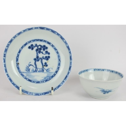 8 - An 18th century Chinese porcelain Nanking Cargo tea bowl and saucer, c1752, with Christie's labels a... 