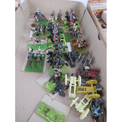 94 - A selection of hand painted model soldiers, mainly Napoleonic. Two sizes: 30mm Tall (plastic), 44mm ... 