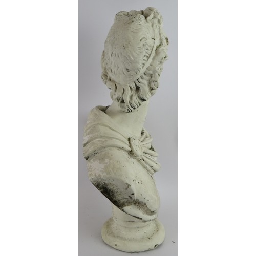 183 - A classical plaster bust of Apollo Belvedere with some weathering. Height 52cm.
Condition report: We... 