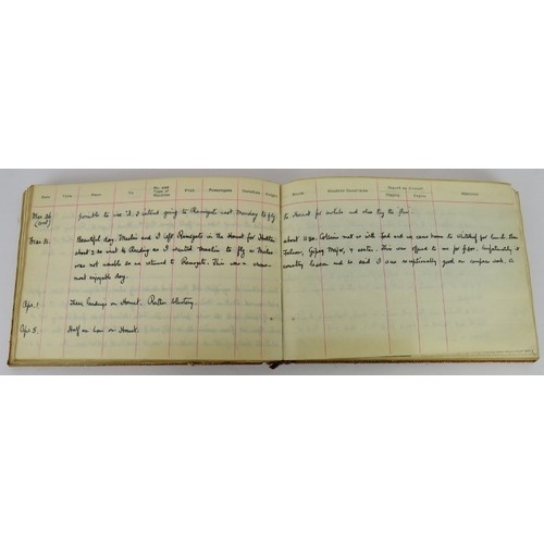 60 - A fascinating aviation log book relating to the building and flying of an amateur 'Flying Flea' airc... 