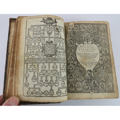 7 - A 17th century Holy Bible and Psalmer, published 1637, Robert Barker, containing old and new testame... 