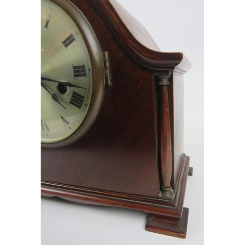 181 - Four vintage striking mantle clocks, c.1920's/30's, including an Art Deco Walnut 'cloud' shaped exam... 