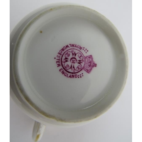 89 - A part set of Royal Worcester gold beaded cups and saucers date marked for 1903. 7 cups and 13 sauce... 