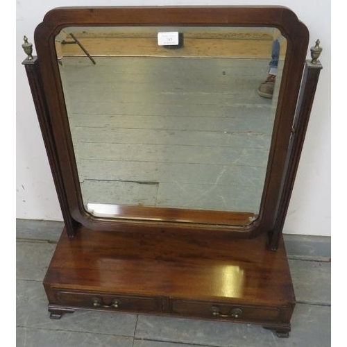 745 - A good quality Regency Period mahogany swing vanity mirror, with shaped and bevelled glass, featurin... 