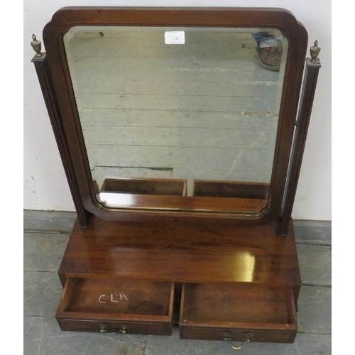 745 - A good quality Regency Period mahogany swing vanity mirror, with shaped and bevelled glass, featurin... 