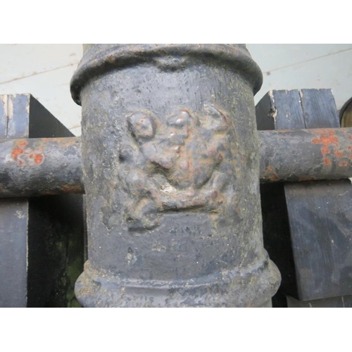 891 - A fantastic pair of early 19th Century naval deck cannons each with raised crests and mounted on lat... 