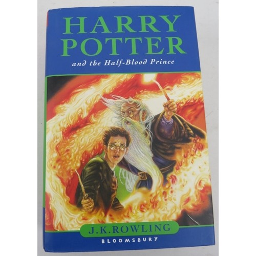 64 - Nine Harry Potter hardback first editions with dust jackets, including Order of the Phoenix, The dea... 