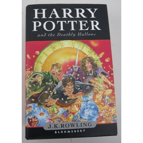 64 - Nine Harry Potter hardback first editions with dust jackets, including Order of the Phoenix, The dea... 