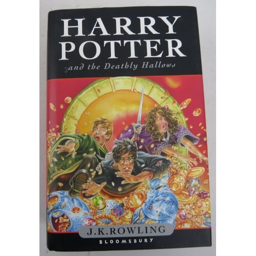 64 - Nine Harry Potter hardback first editions with dust jackets, including Order of the Phoenix, The dea... 