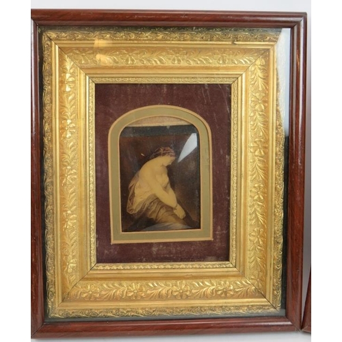 54 - A pair of late 19th century chrystoleums in ornate gilt box display frames. 32cm x 37cm. (2 items).
... 