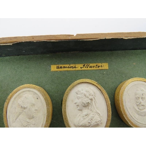 17 - A large collection of Italian Grand Tour Plaster Intaglios. Displayed in two trays, each tray with h... 