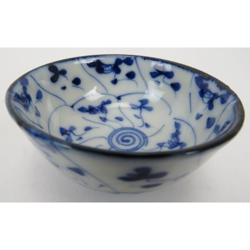 21 - A group of Japanese ceramics. Comprising a blue and white dish, 32cm diameter, an Imari fluted dish,... 