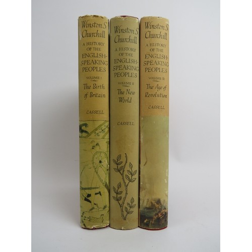 41 - Winston S Churchill, A history of the English-Speaking Peoples, Volumes I-III. Dust jackets included... 