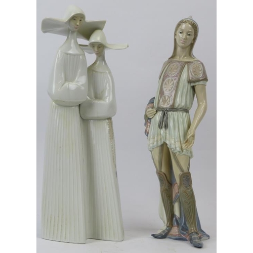 143 - Two Lladro figurines. Comprising a figural group of nuns, numbered 4611 and ‘Gaspar’s Page’, numbere... 