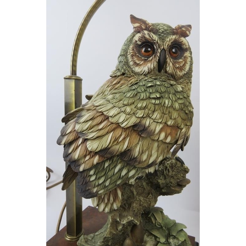 148 - Two Italian table lamps modelled as owls, late 20th century. Comprising a limited edition Guiseppe A... 