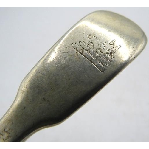 358 - A Georgian silver sifter spoon, probably London 1815, makers mark worn. Approx weight 28.7 grams.
Co... 