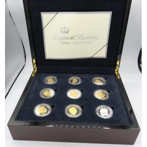 406 - An excellent part set of Queen Elizabeth II silver proof coins celebrating her 80th birthday, (12 in... 