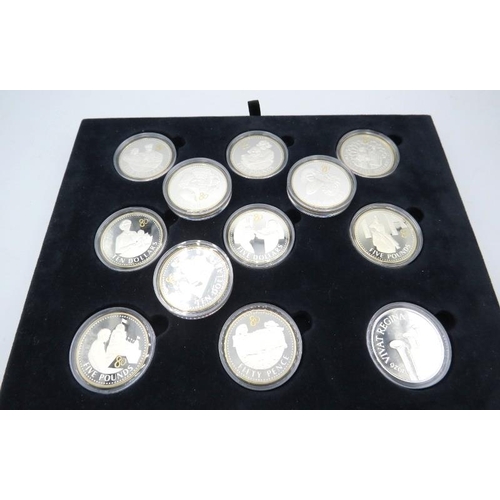 406 - An excellent part set of Queen Elizabeth II silver proof coins celebrating her 80th birthday, (12 in... 