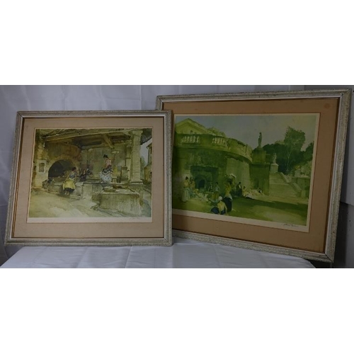 571 - Sir William Russell Flint RA ROI (1880-1969) - Two pencil signed colour prints, 'Under the Palace Te... 