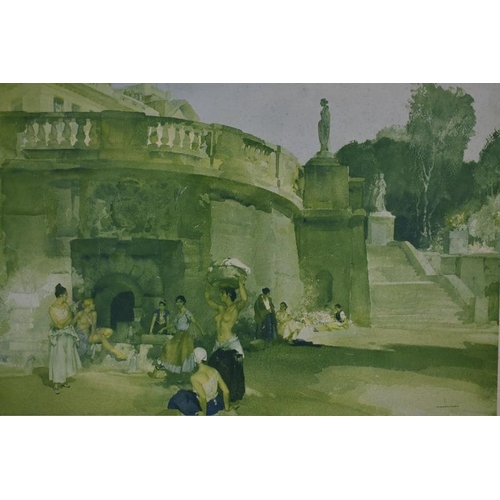 571 - Sir William Russell Flint RA ROI (1880-1969) - Two pencil signed colour prints, 'Under the Palace Te... 