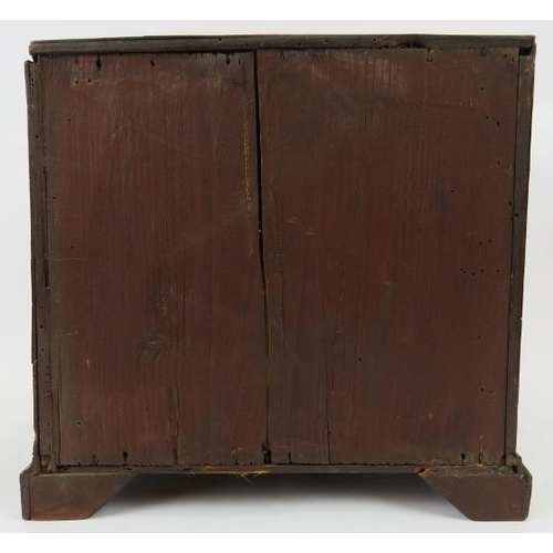 92 - - A mahogany and banded satinwood coin display chest, 19th century. Of small rectangular form, incor... 