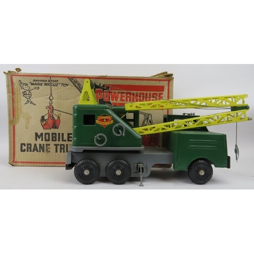 98 - A large Marx Toys tinplate and pressed steel model of a mobile crane truck. Model number 2734. Paint... 