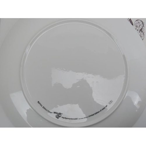 109 - A Royal Doulton Limited Edition Pure Evil ‘Marilynmarlenedali’ plate. The design combining the faces... 