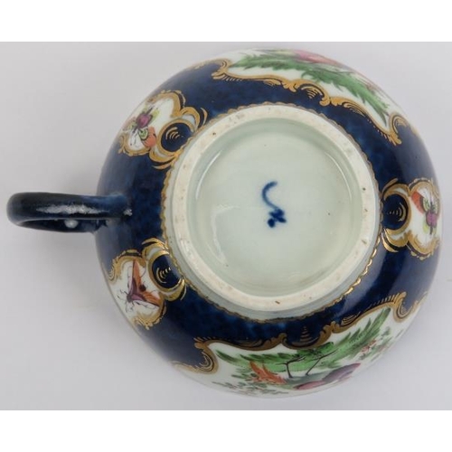 178 - An early Worcester porcelain teacup and saucer, circa 1755 - 1770, George III period. Dr John Wall p... 