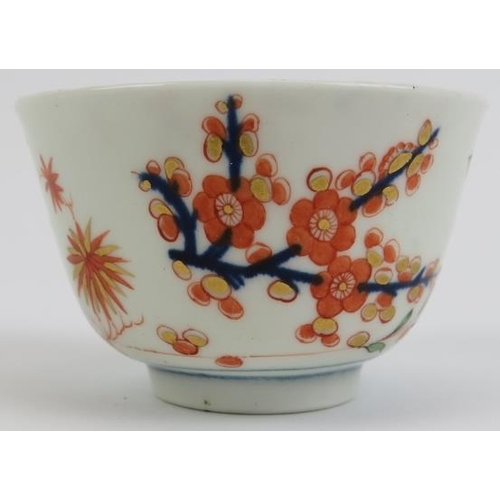 180 - An early Worcester kakiemon porcelain cup and saucer, George III period, circa 1765. Dr John Wall pe... 